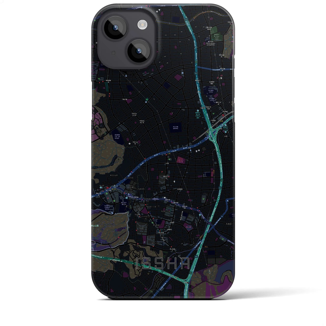 【一社(愛知県)】地図柄iPhoneケース(バックカバータイプ)