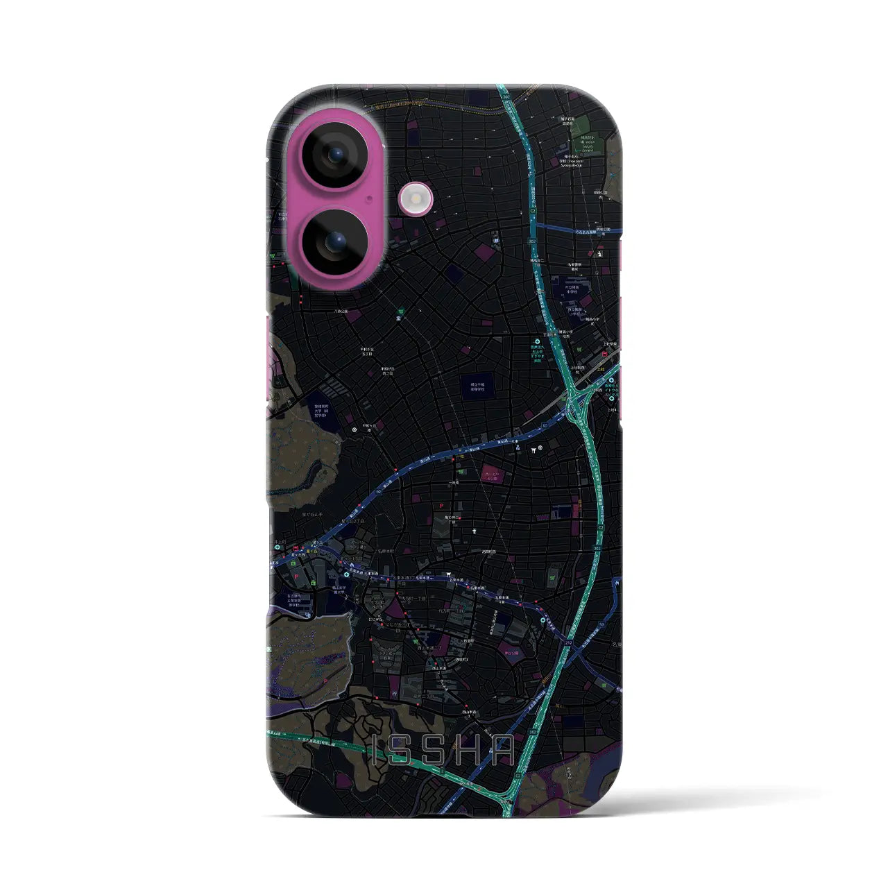 【一社(愛知県)】地図柄iPhoneケース(バックカバータイプ)