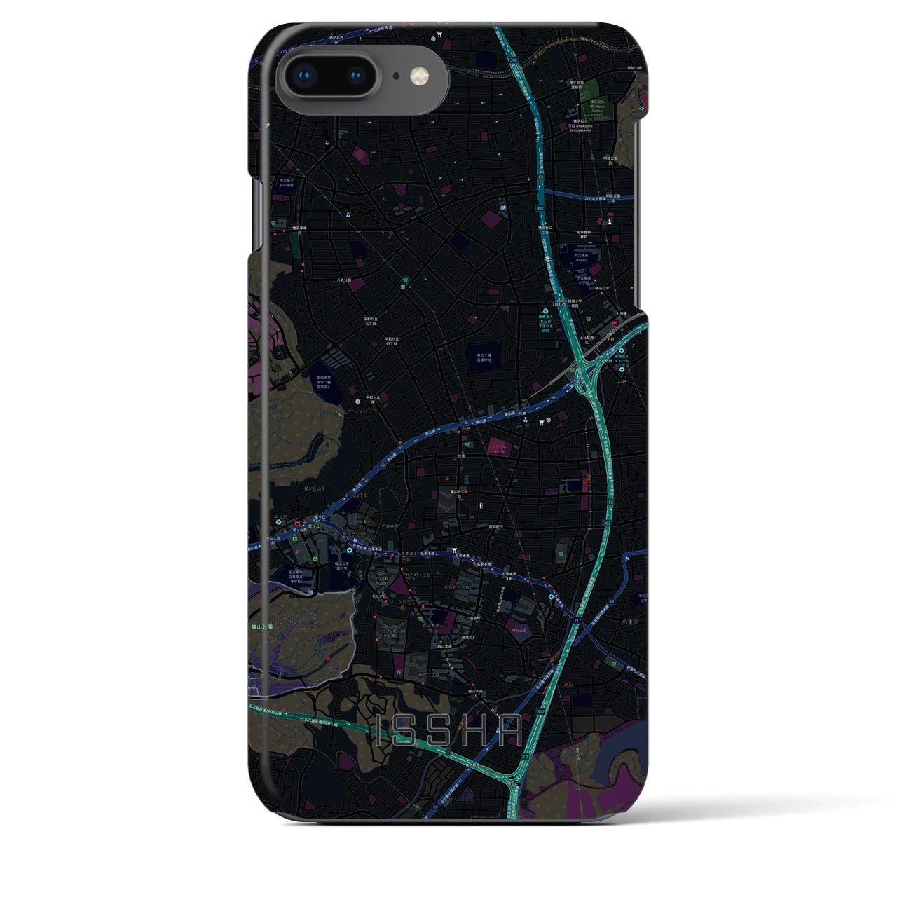 【一社(愛知県)】地図柄iPhoneケース(バックカバータイプ)