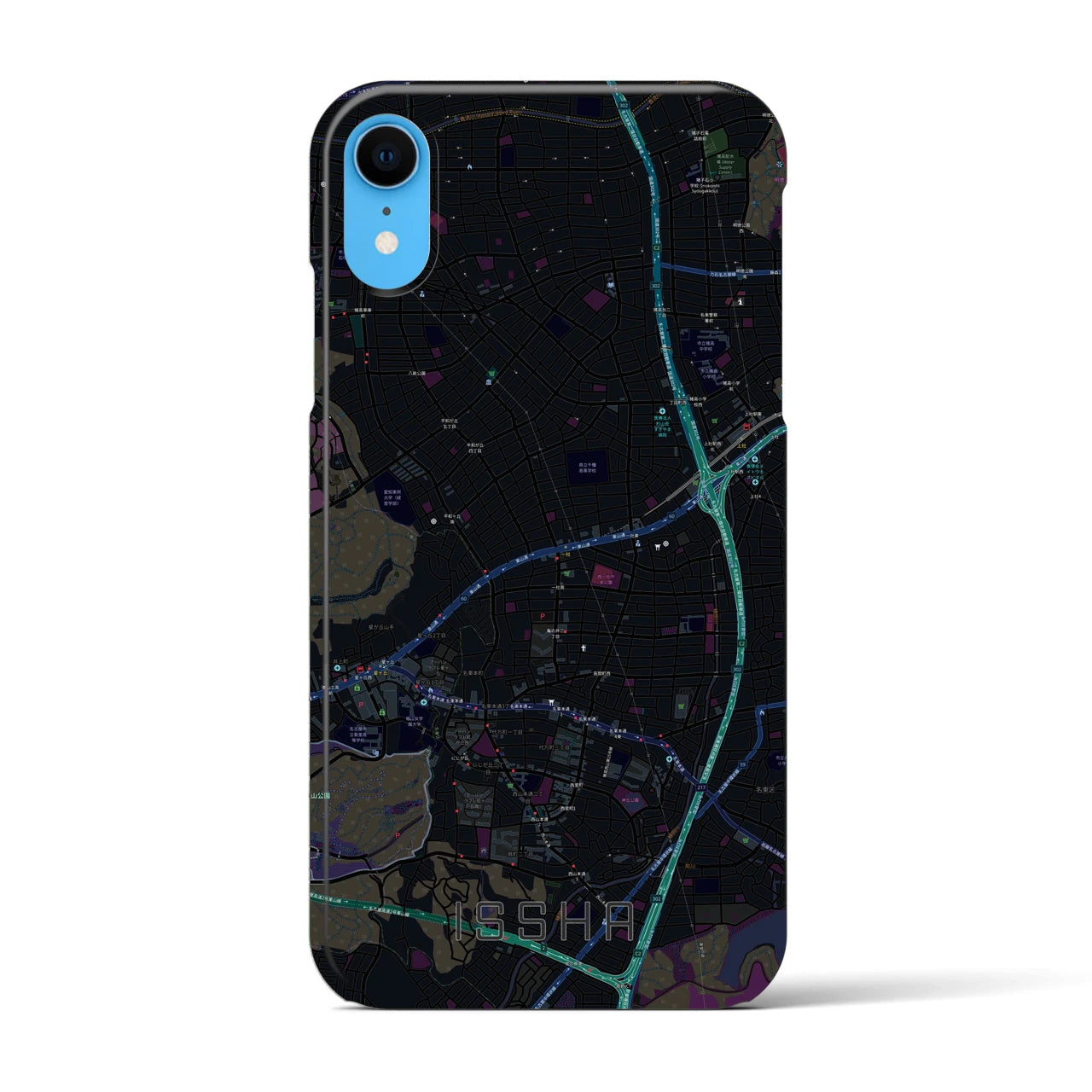 【一社(愛知県)】地図柄iPhoneケース(バックカバータイプ)