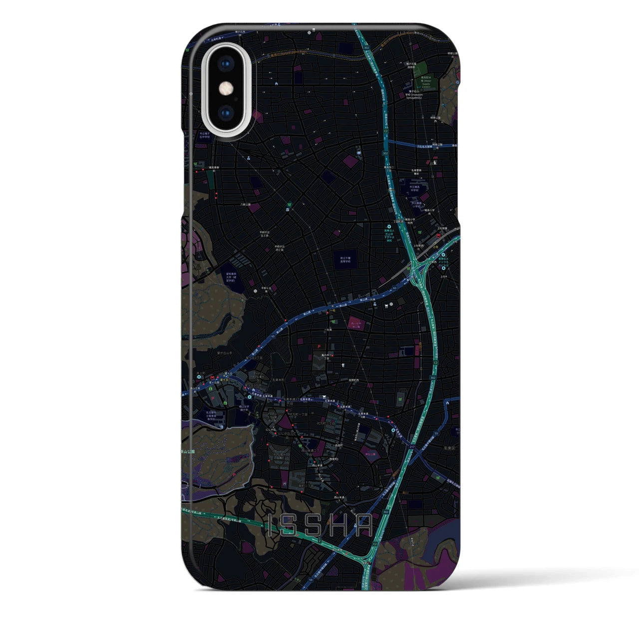 【一社(愛知県)】地図柄iPhoneケース(バックカバータイプ)