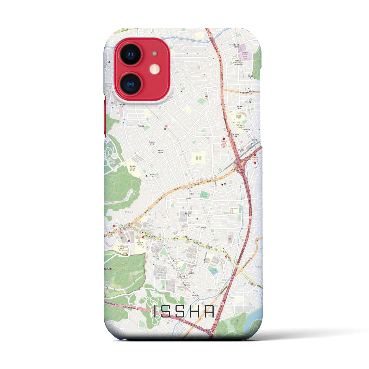 【一社(愛知県)】地図柄iPhoneケース(バックカバータイプ)