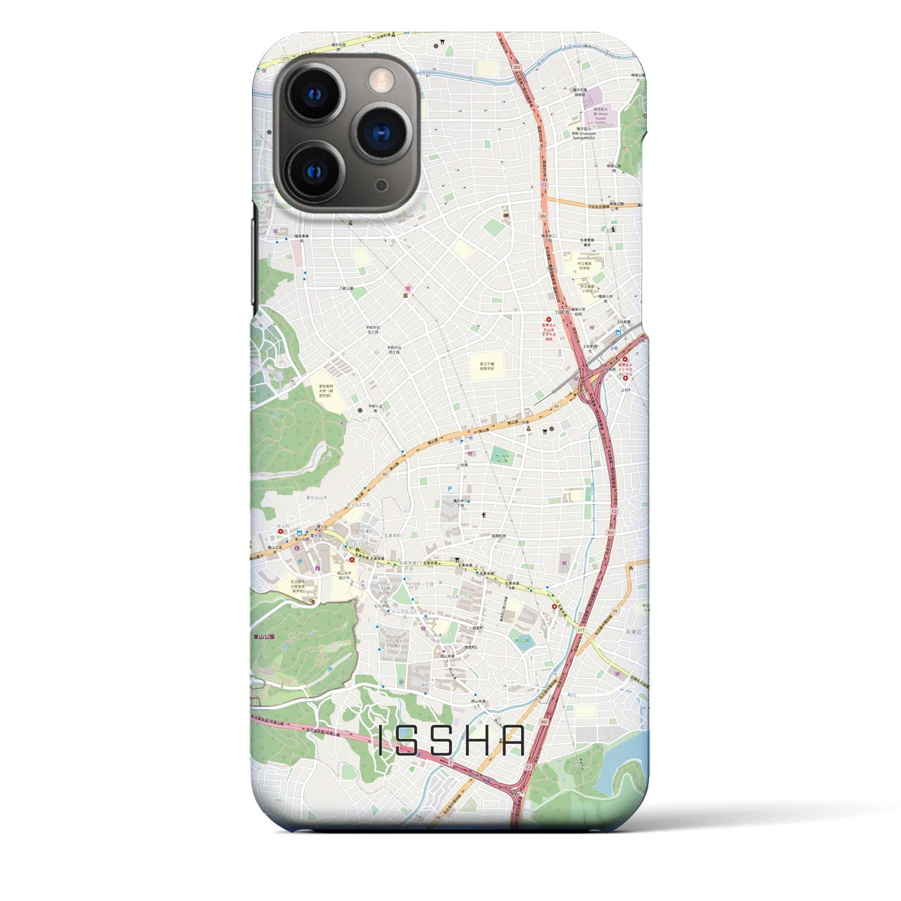 【一社(愛知県)】地図柄iPhoneケース(バックカバータイプ)