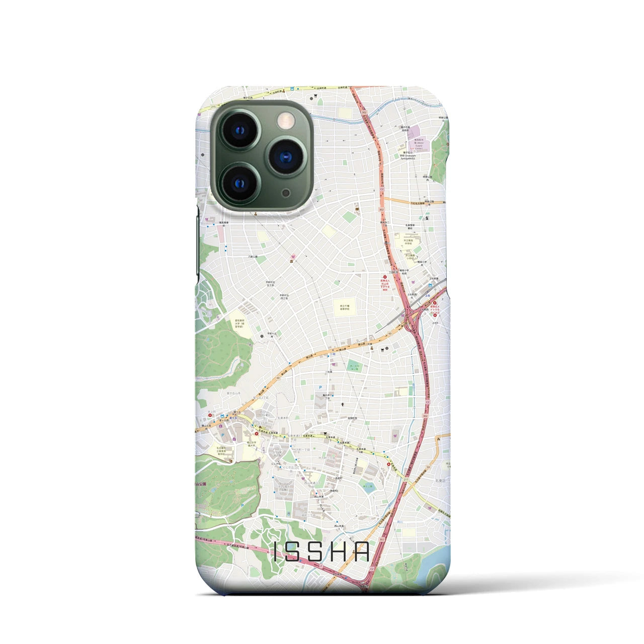 【一社(愛知県)】地図柄iPhoneケース(バックカバータイプ)