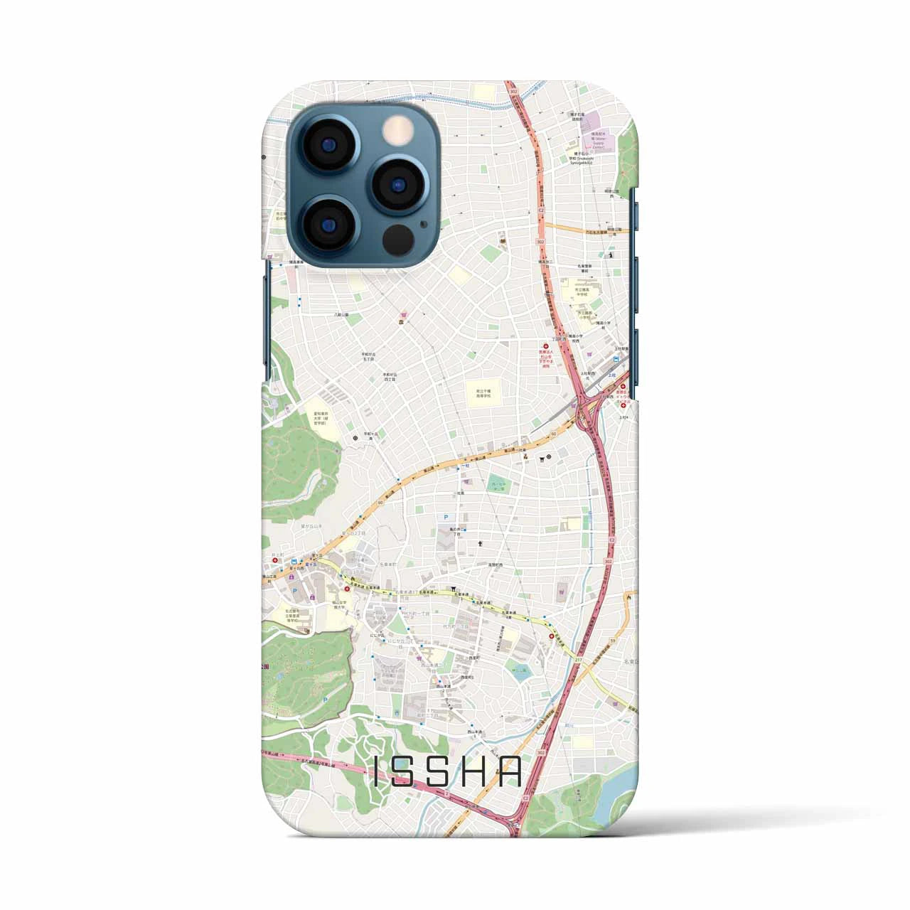 【一社(愛知県)】地図柄iPhoneケース(バックカバータイプ)