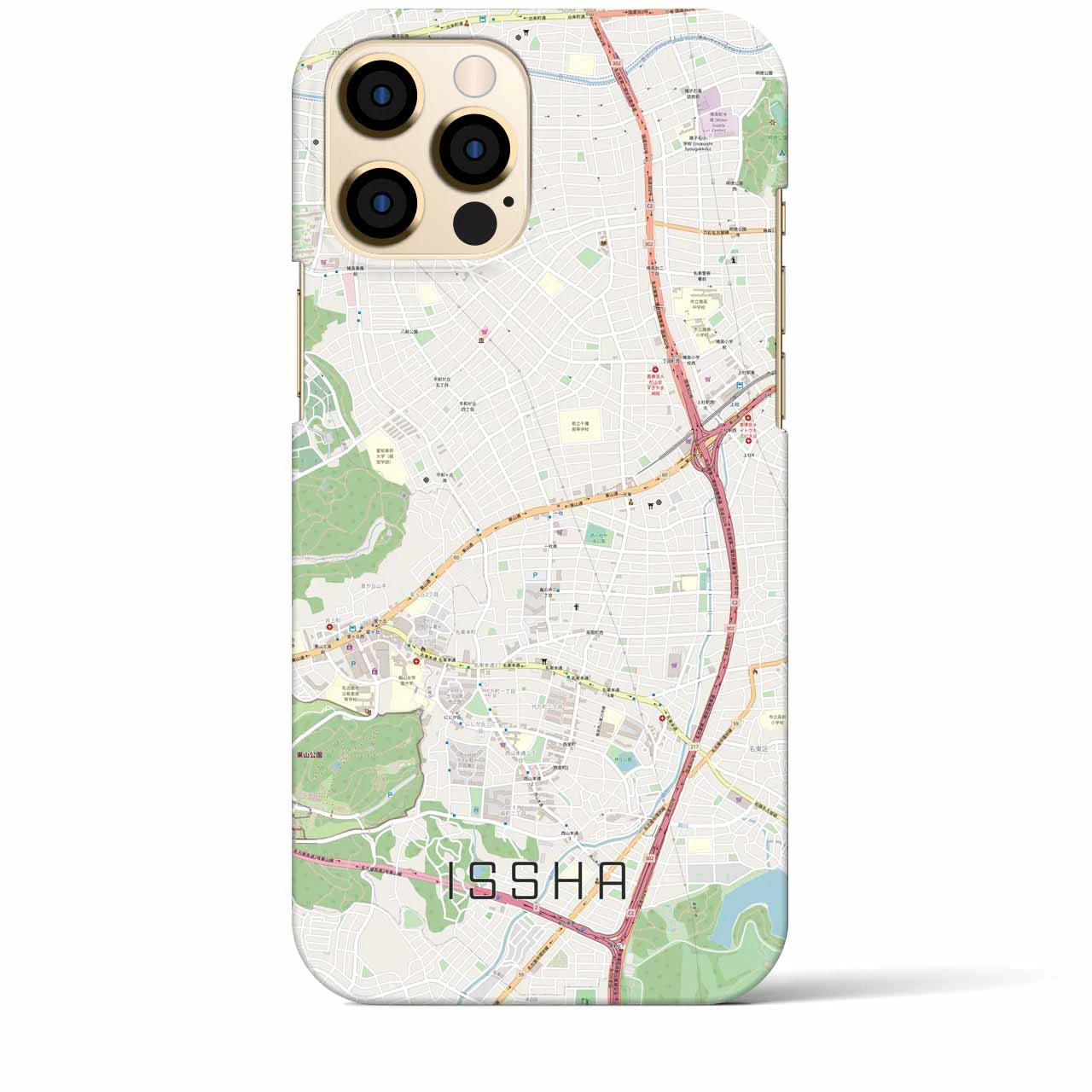 【一社(愛知県)】地図柄iPhoneケース(バックカバータイプ)