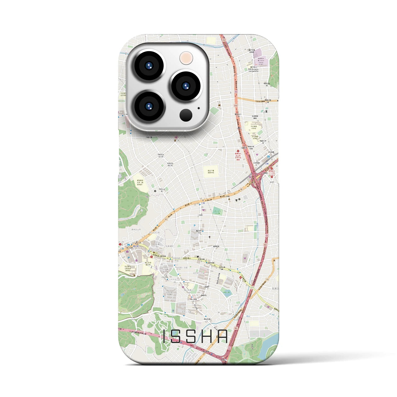 【一社(愛知県)】地図柄iPhoneケース(バックカバータイプ)