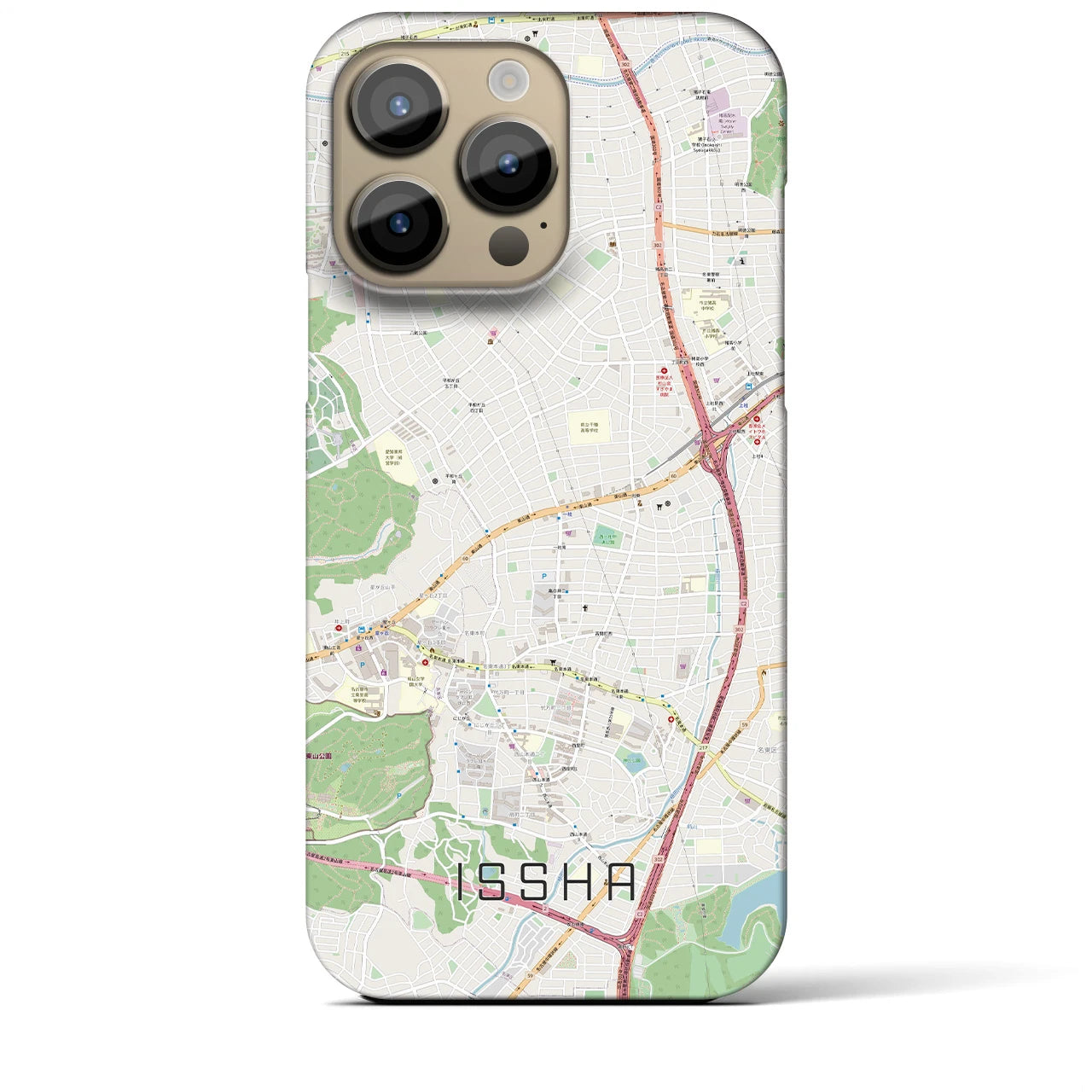 【一社(愛知県)】地図柄iPhoneケース(バックカバータイプ)