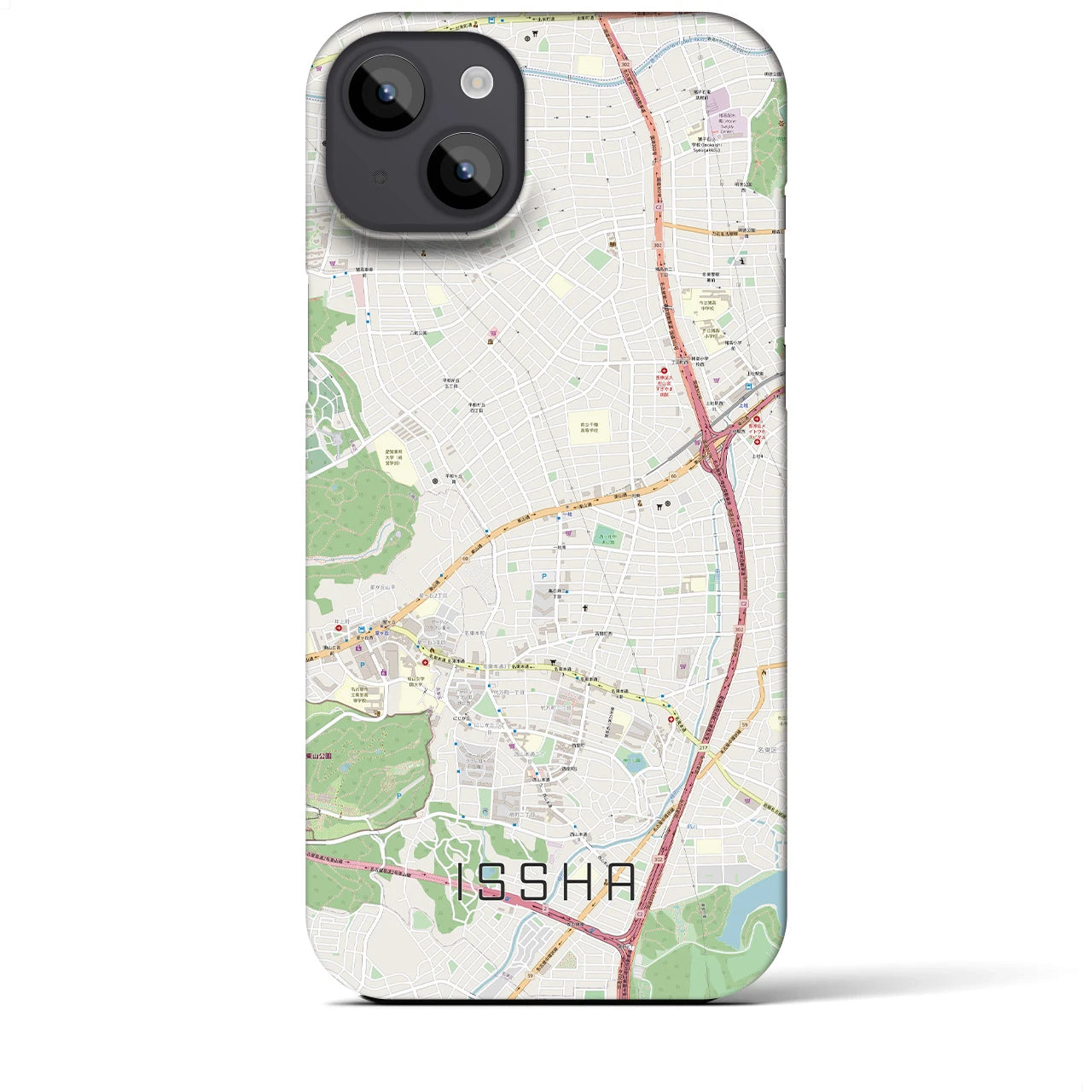 【一社(愛知県)】地図柄iPhoneケース(バックカバータイプ)