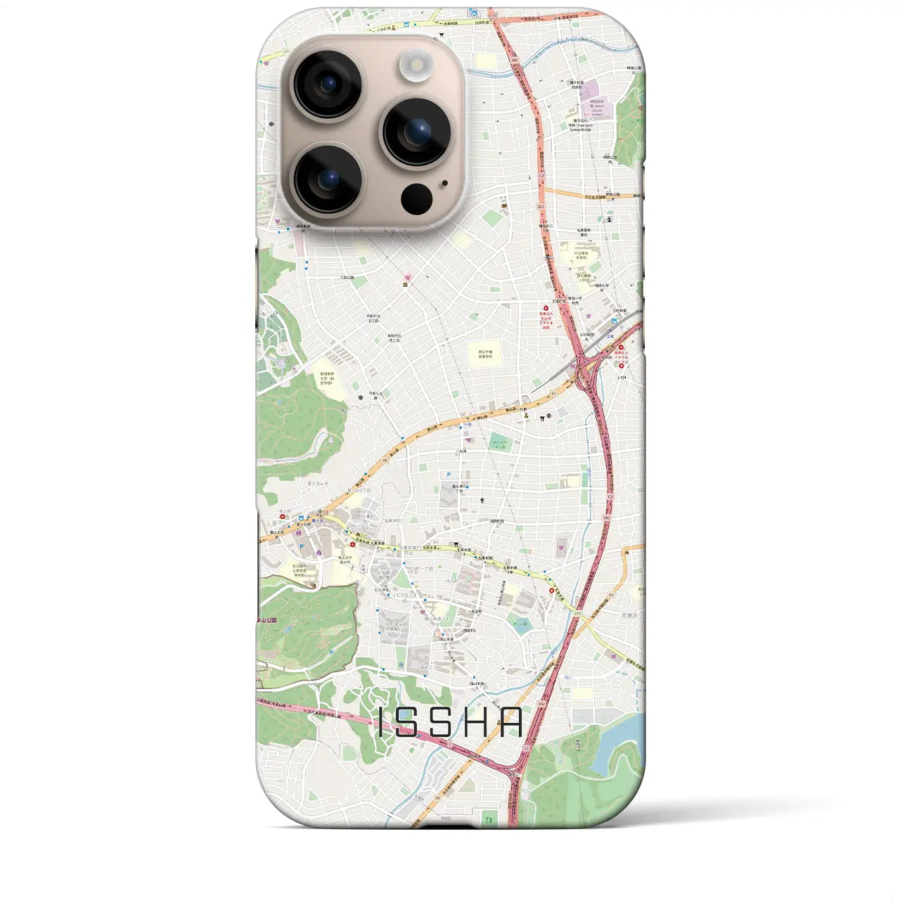 【一社(愛知県)】地図柄iPhoneケース(バックカバータイプ)