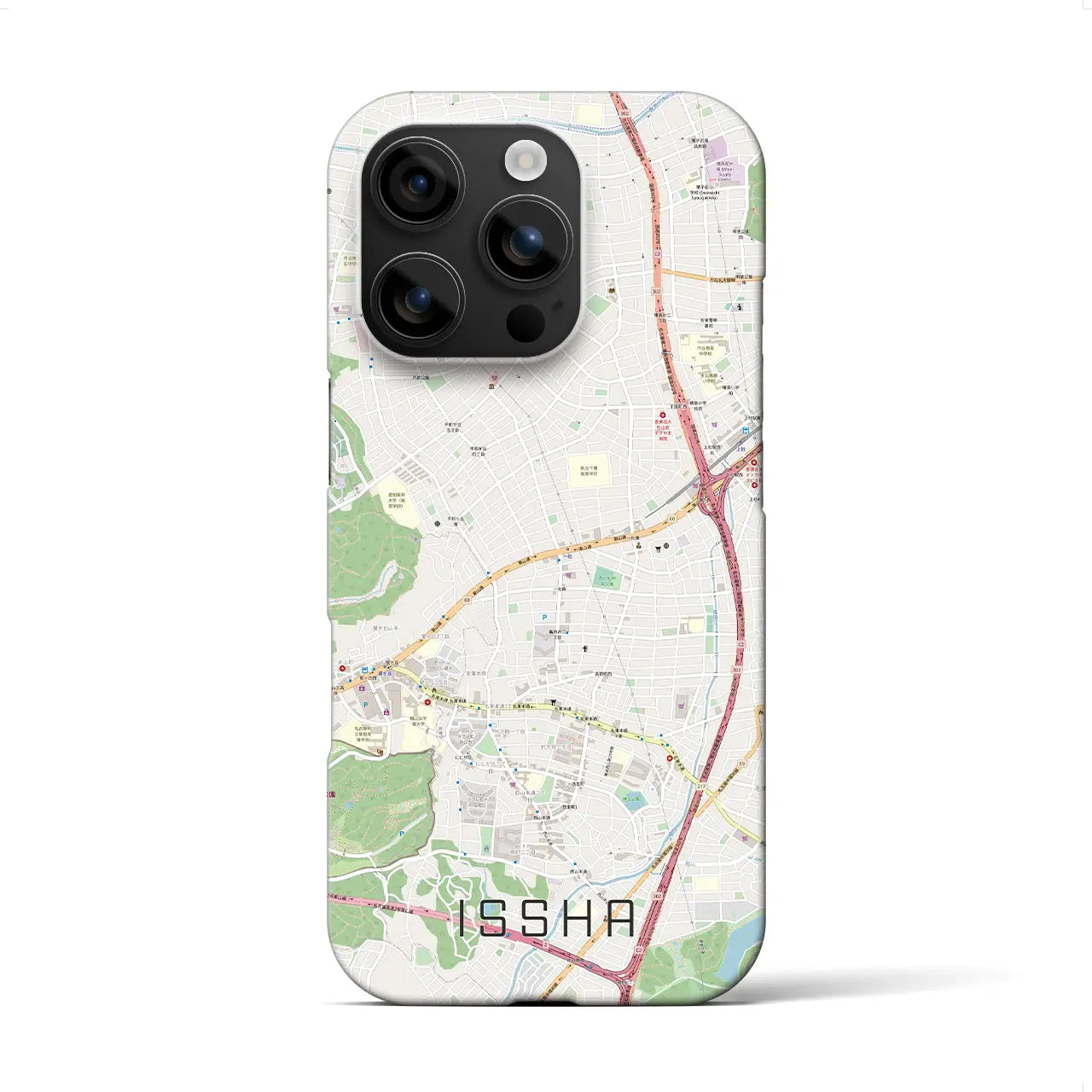 【一社(愛知県)】地図柄iPhoneケース(バックカバータイプ)