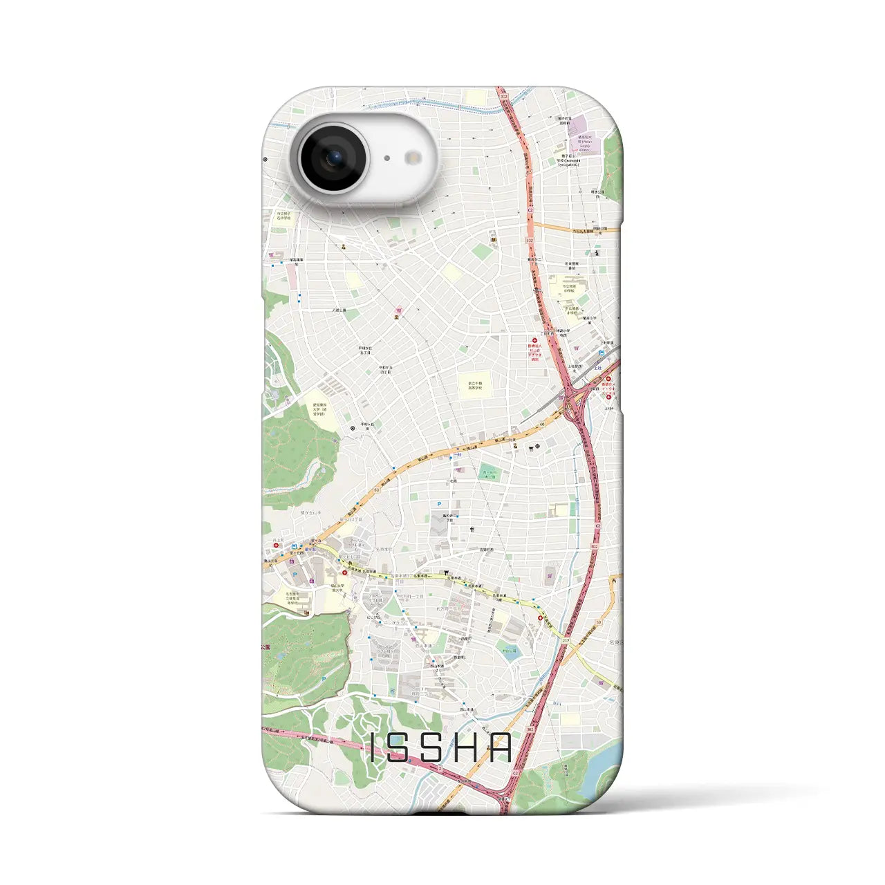 【一社(愛知県)】地図柄iPhoneケース(バックカバータイプ)
