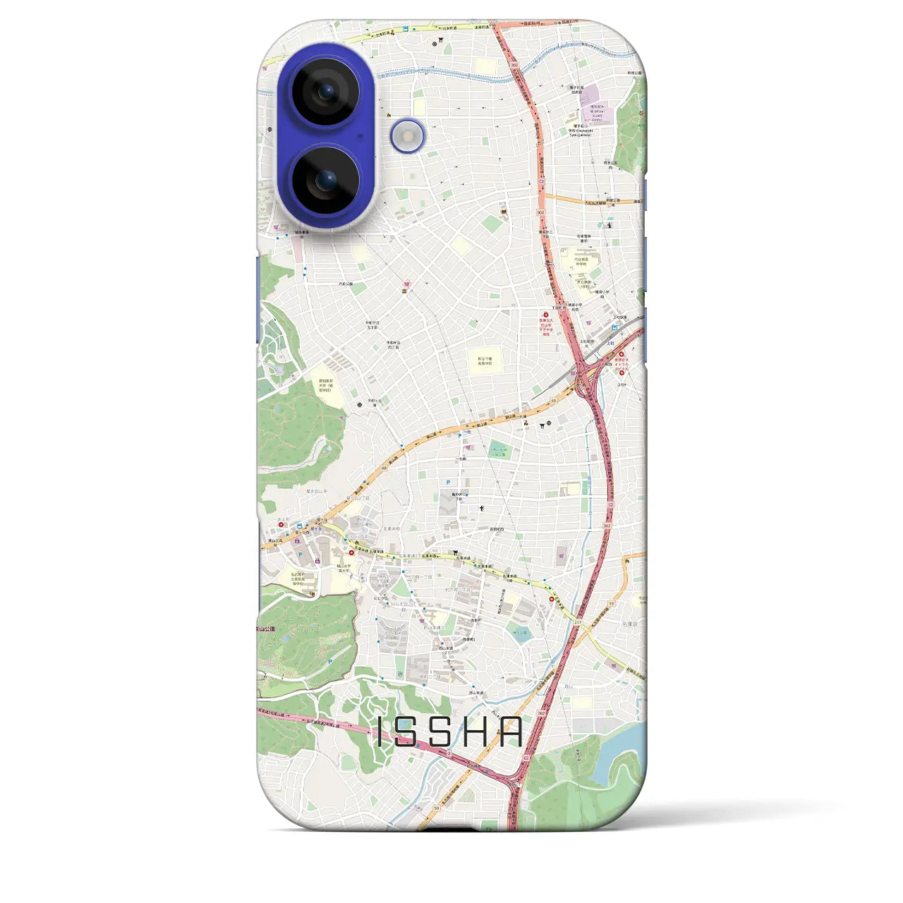 【一社(愛知県)】地図柄iPhoneケース(バックカバータイプ)ナチュラル・iPhone 16 Pro Max 用