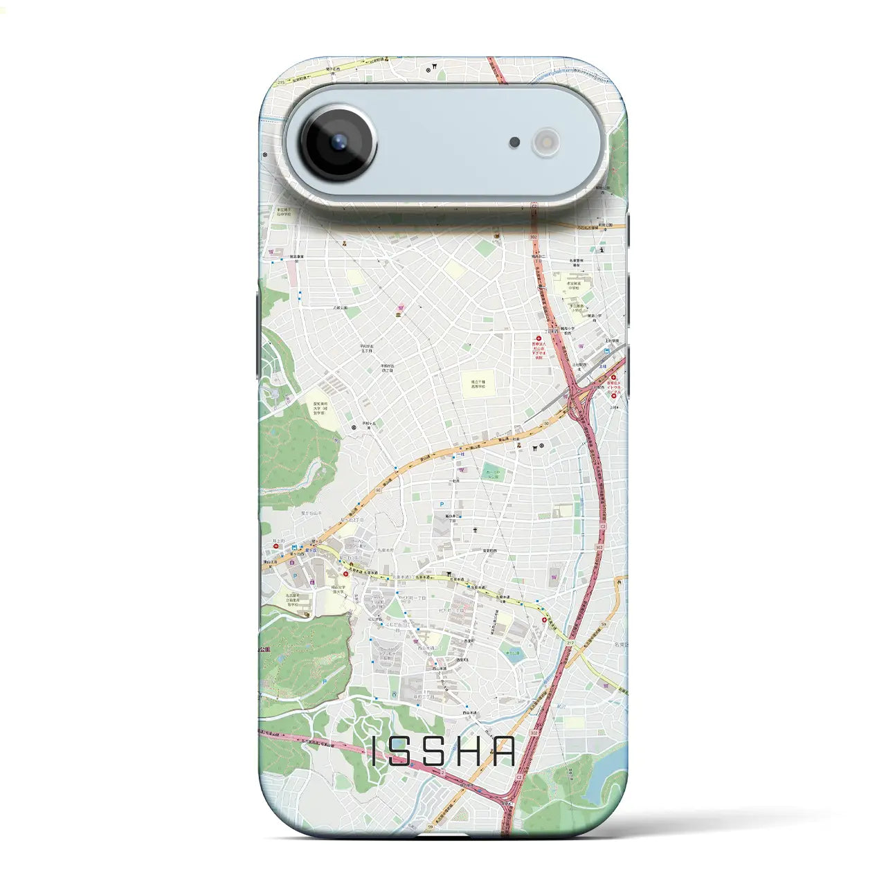 【一社(愛知県)】地図柄iPhoneケース(バックカバータイプ)