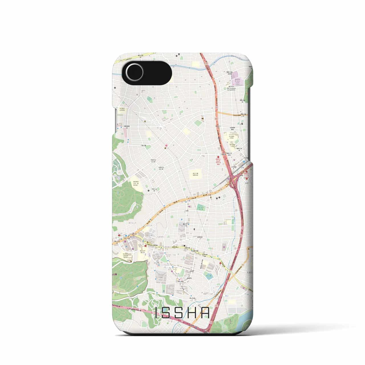 【一社(愛知県)】地図柄iPhoneケース(バックカバータイプ)