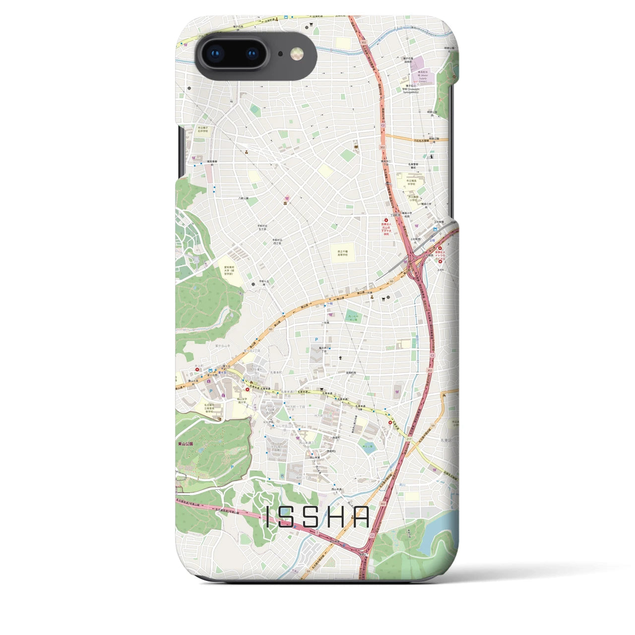 【一社(愛知県)】地図柄iPhoneケース(バックカバータイプ)