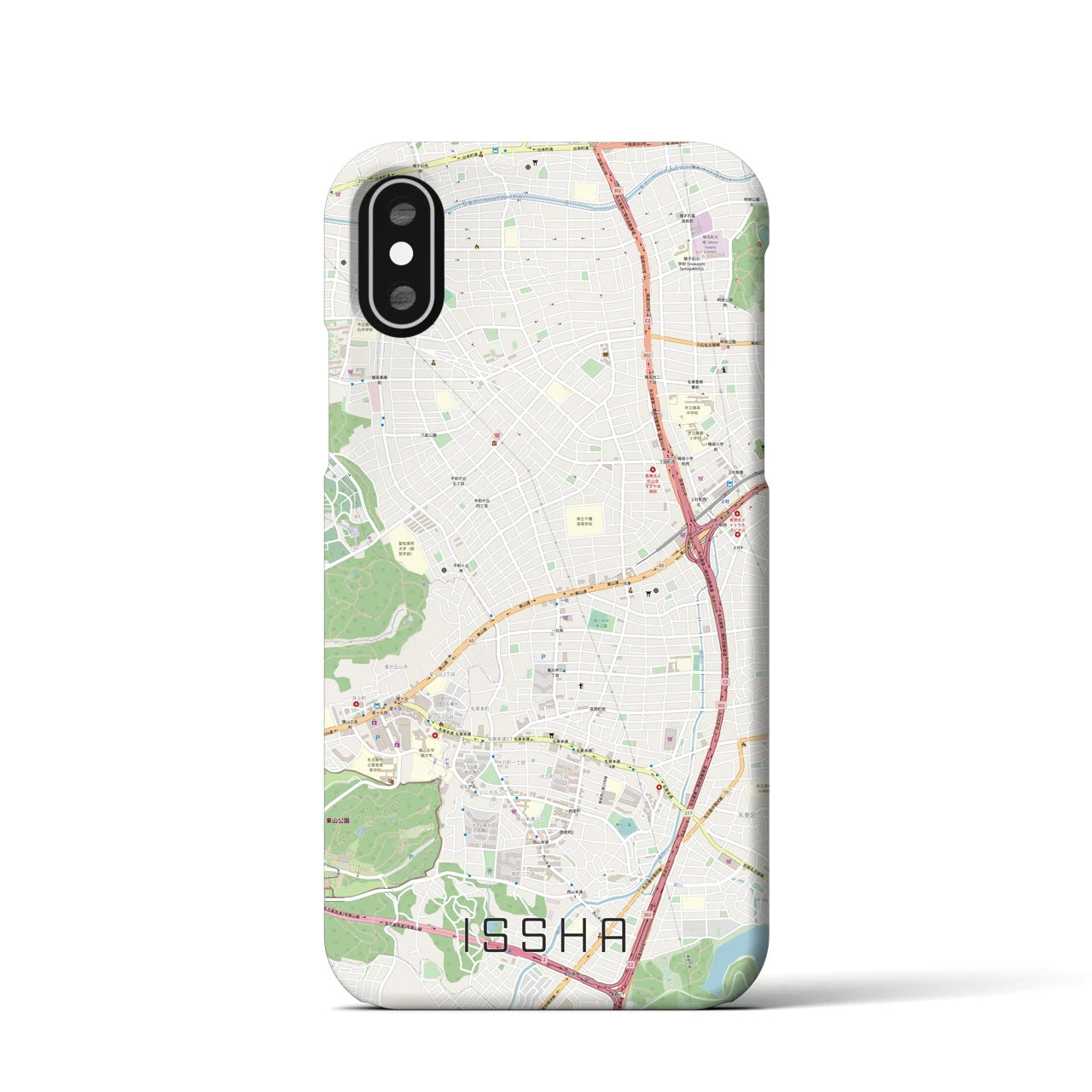 【一社(愛知県)】地図柄iPhoneケース(バックカバータイプ)