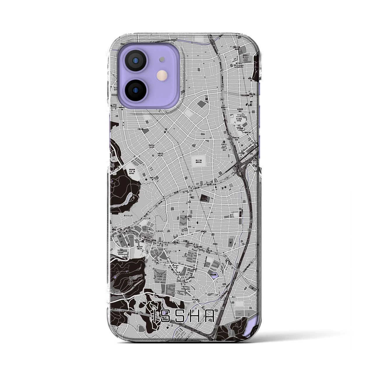 【一社(愛知県)】地図柄iPhoneケース(クリアタイプ)