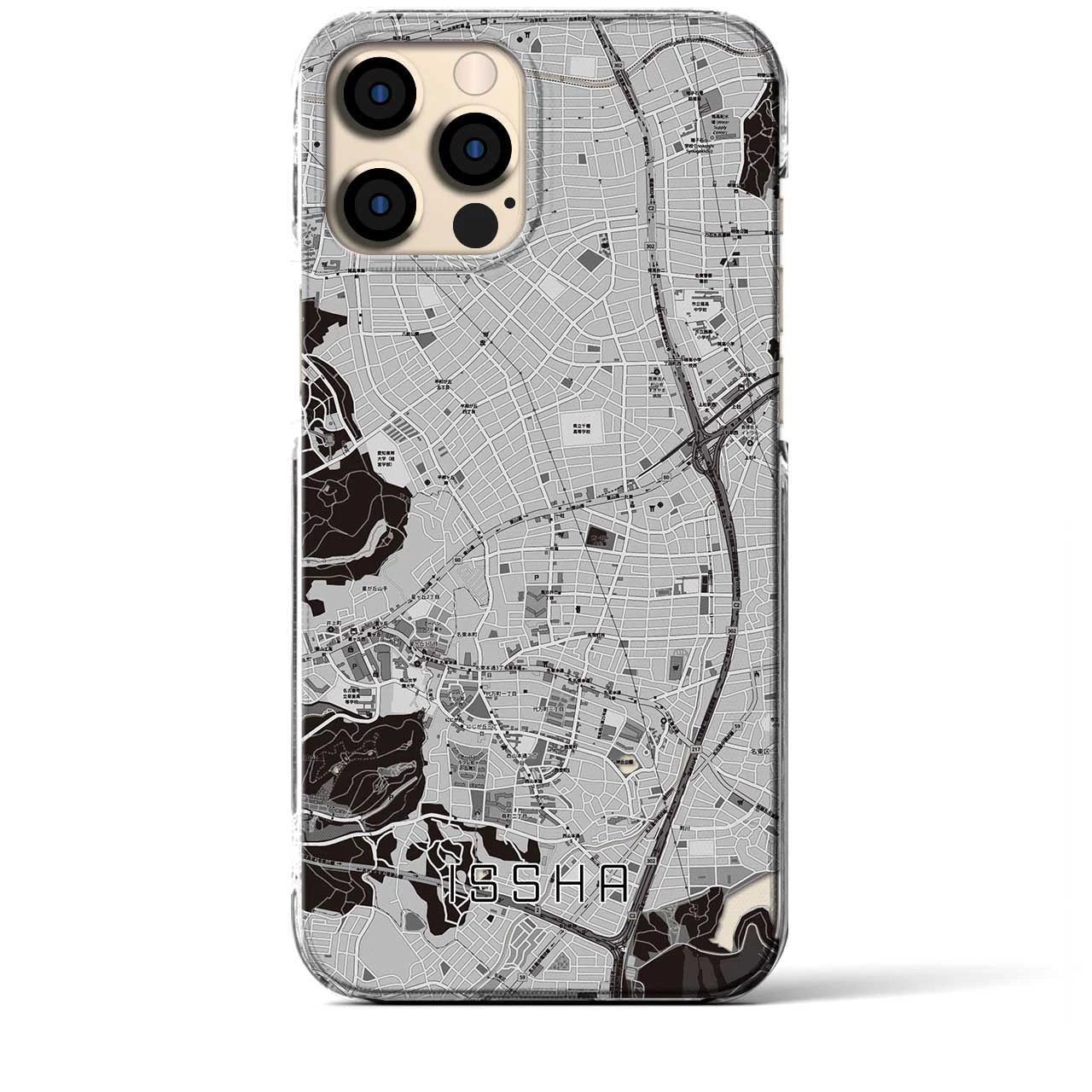 【一社(愛知県)】地図柄iPhoneケース(クリアタイプ)