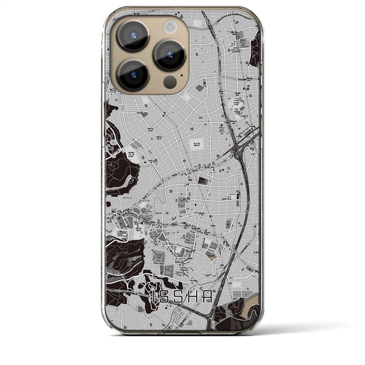 【一社(愛知県)】地図柄iPhoneケース(クリアタイプ)