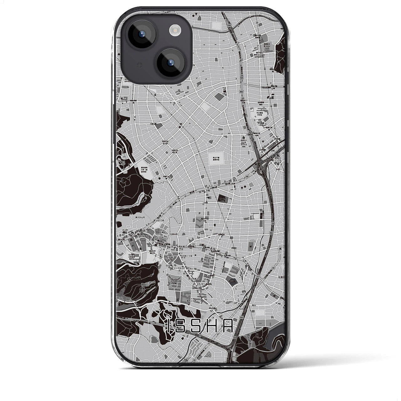 【一社(愛知県)】地図柄iPhoneケース(クリアタイプ)