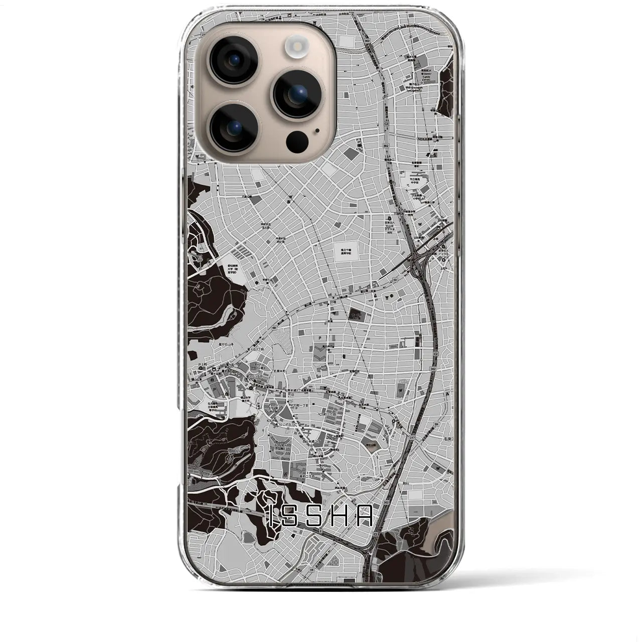 【一社(愛知県)】地図柄iPhoneケース(クリアタイプ)