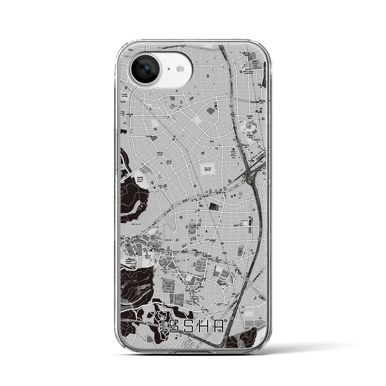 【一社(愛知県)】地図柄iPhoneケース(クリアタイプ)