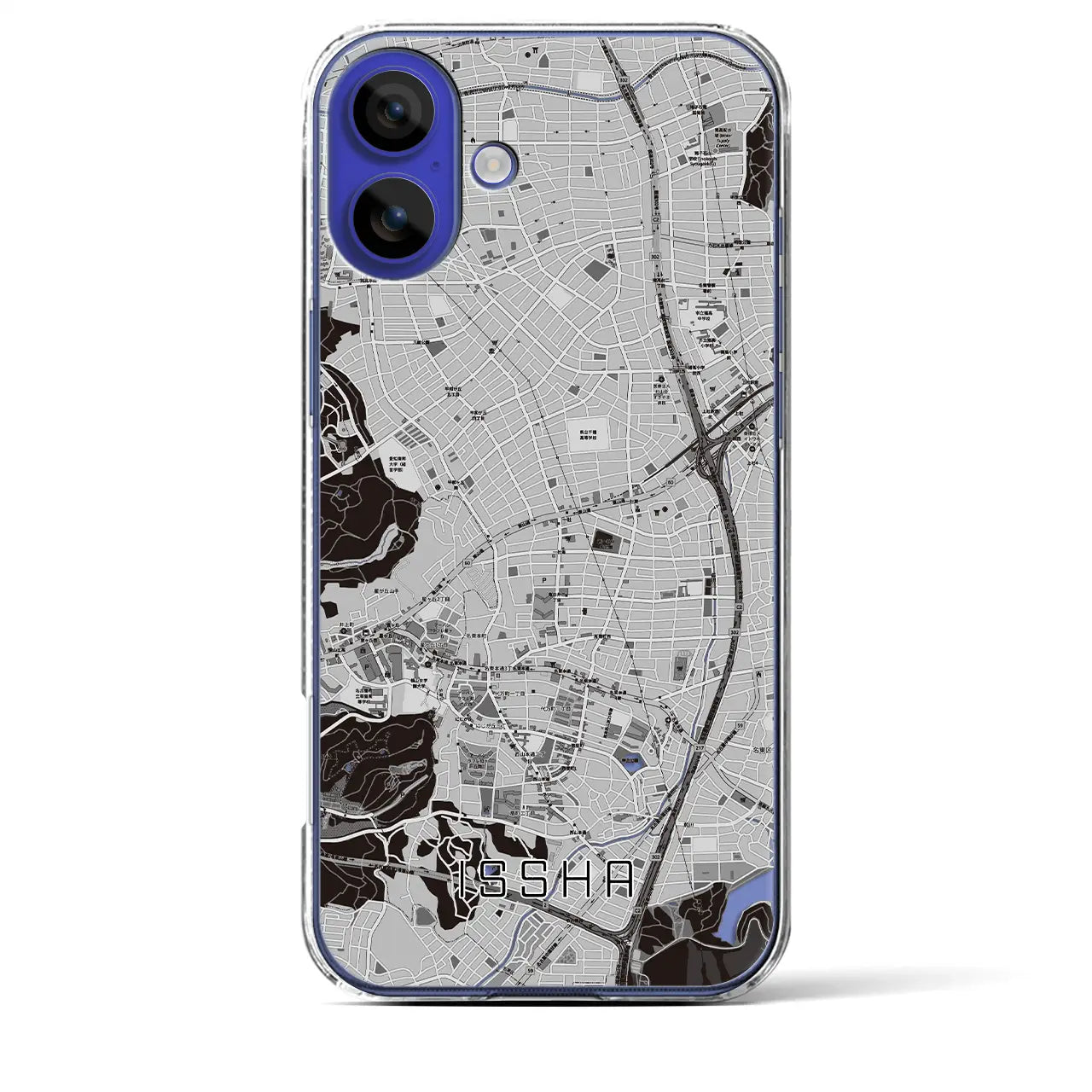 【一社(愛知県)】地図柄iPhoneケース(クリアタイプ)