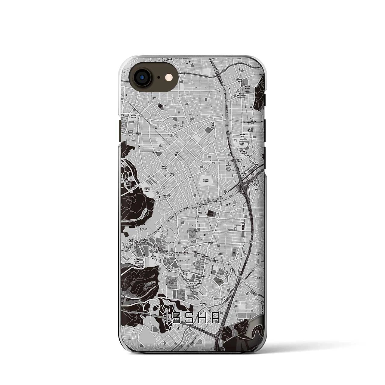 【一社(愛知県)】地図柄iPhoneケース(クリアタイプ)