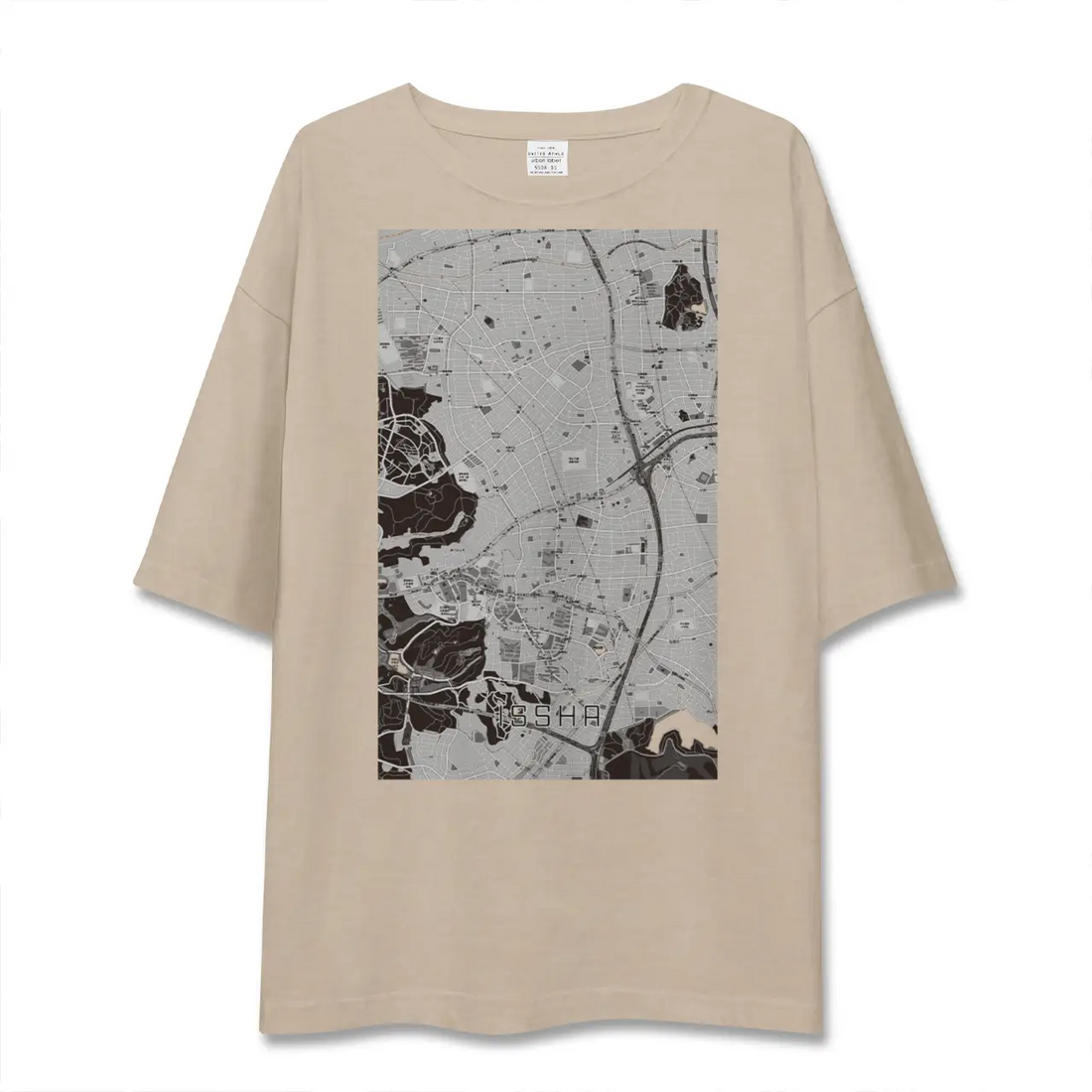 【一社(愛知県)】地図柄ビッグシルエットTシャツ