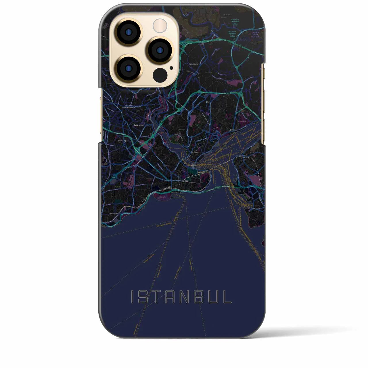 【イスタンブール(トルコ)】地図柄iPhoneケース(バックカバータイプ)