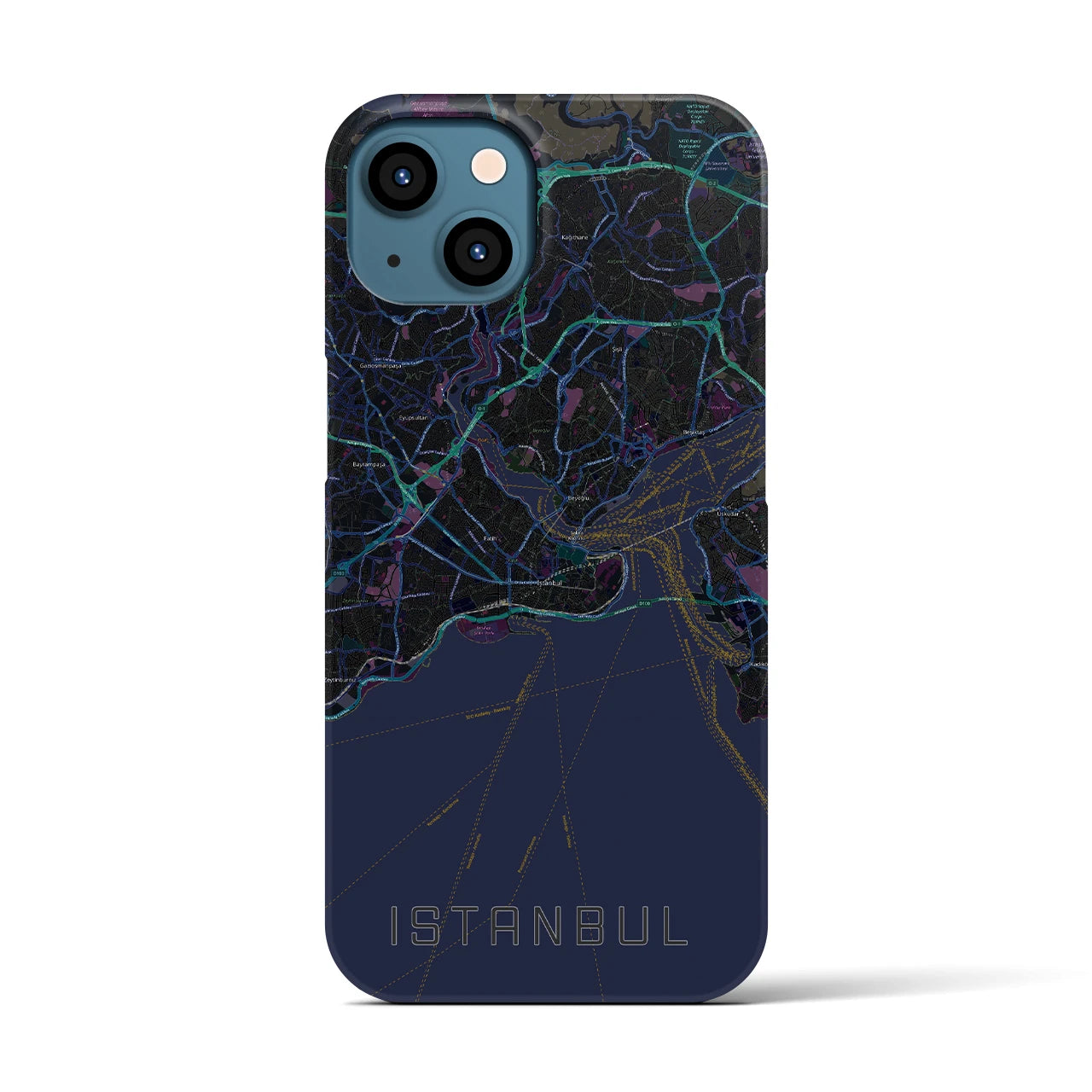 【イスタンブール(トルコ)】地図柄iPhoneケース(バックカバータイプ)