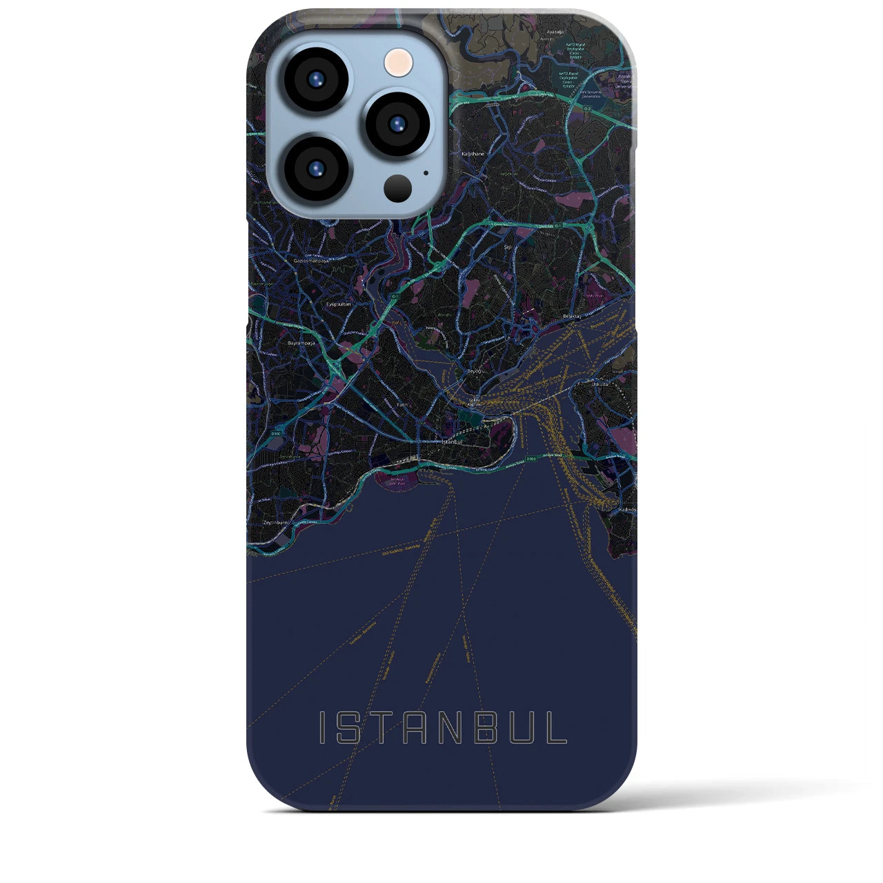 【イスタンブール(トルコ)】地図柄iPhoneケース(バックカバータイプ)