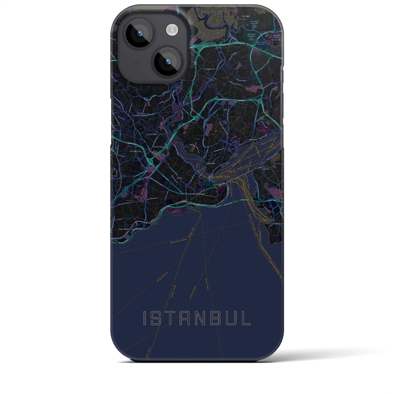 【イスタンブール(トルコ)】地図柄iPhoneケース(バックカバータイプ)
