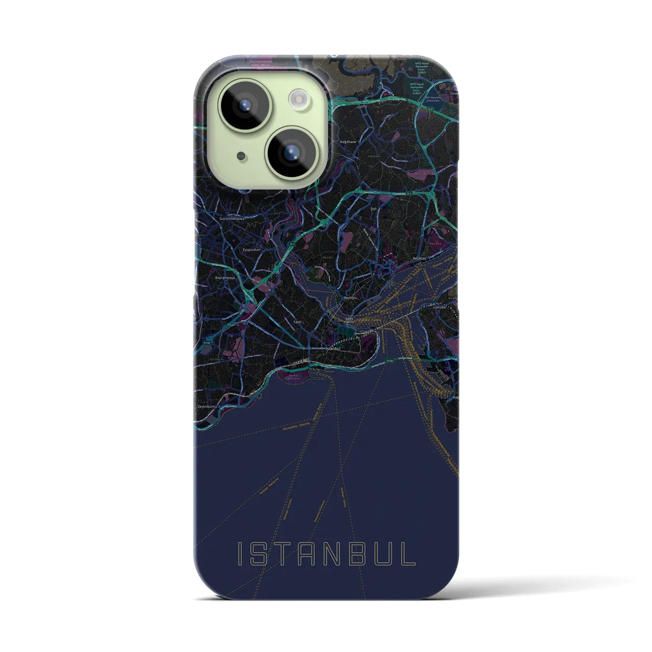 【イスタンブール(トルコ)】地図柄iPhoneケース(バックカバータイプ)