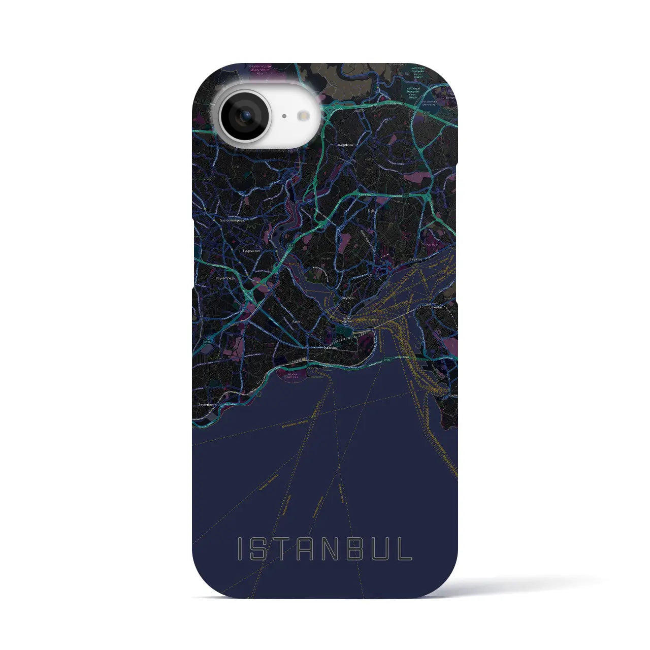 【イスタンブール(トルコ)】地図柄iPhoneケース(バックカバータイプ)