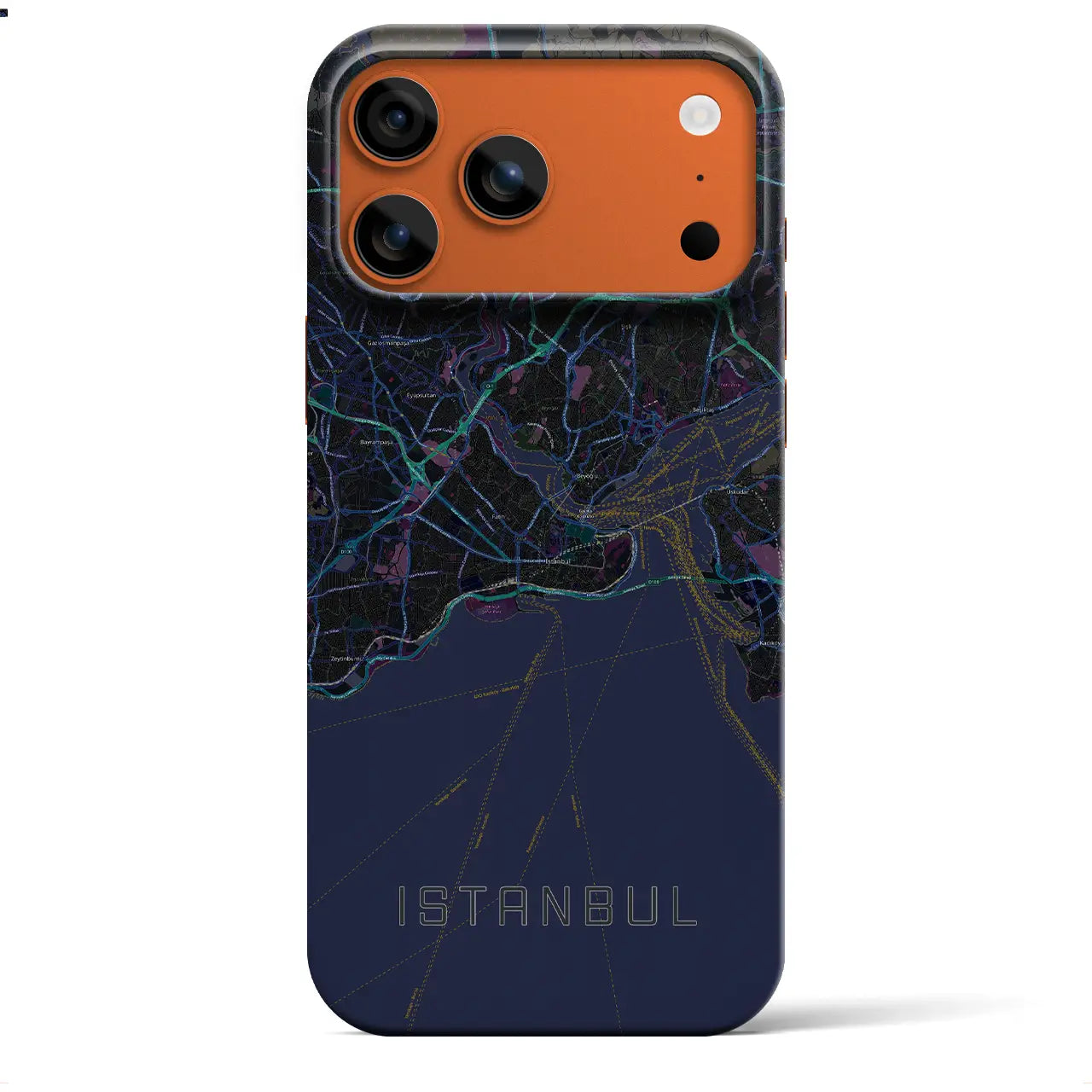 【イスタンブール(トルコ)】地図柄iPhoneケース(バックカバータイプ)