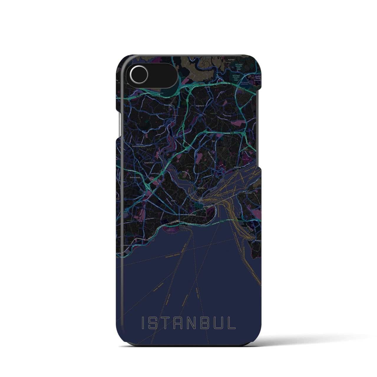 【イスタンブール(トルコ)】地図柄iPhoneケース(バックカバータイプ)