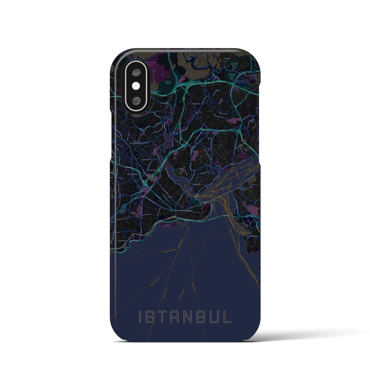 【イスタンブール(トルコ)】地図柄iPhoneケース(バックカバータイプ)