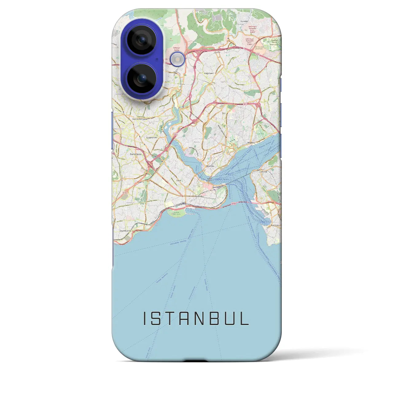 【イスタンブール(トルコ)】地図柄iPhoneケース(バックカバータイプ)ナチュラル・iPhone 16 Pro Max 用