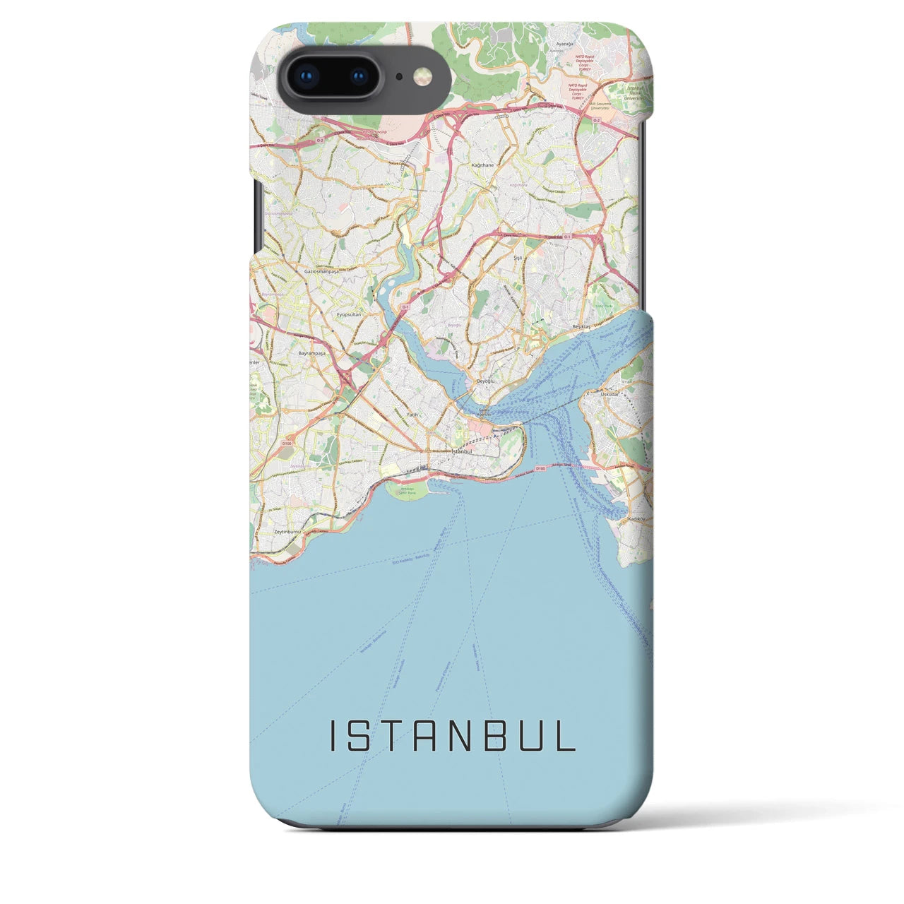【イスタンブール(トルコ)】地図柄iPhoneケース(バックカバータイプ)