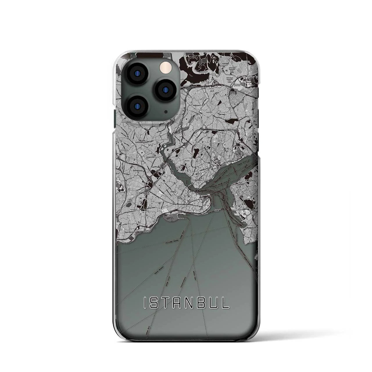 【イスタンブール(トルコ)】地図柄iPhoneケース(クリアタイプ)