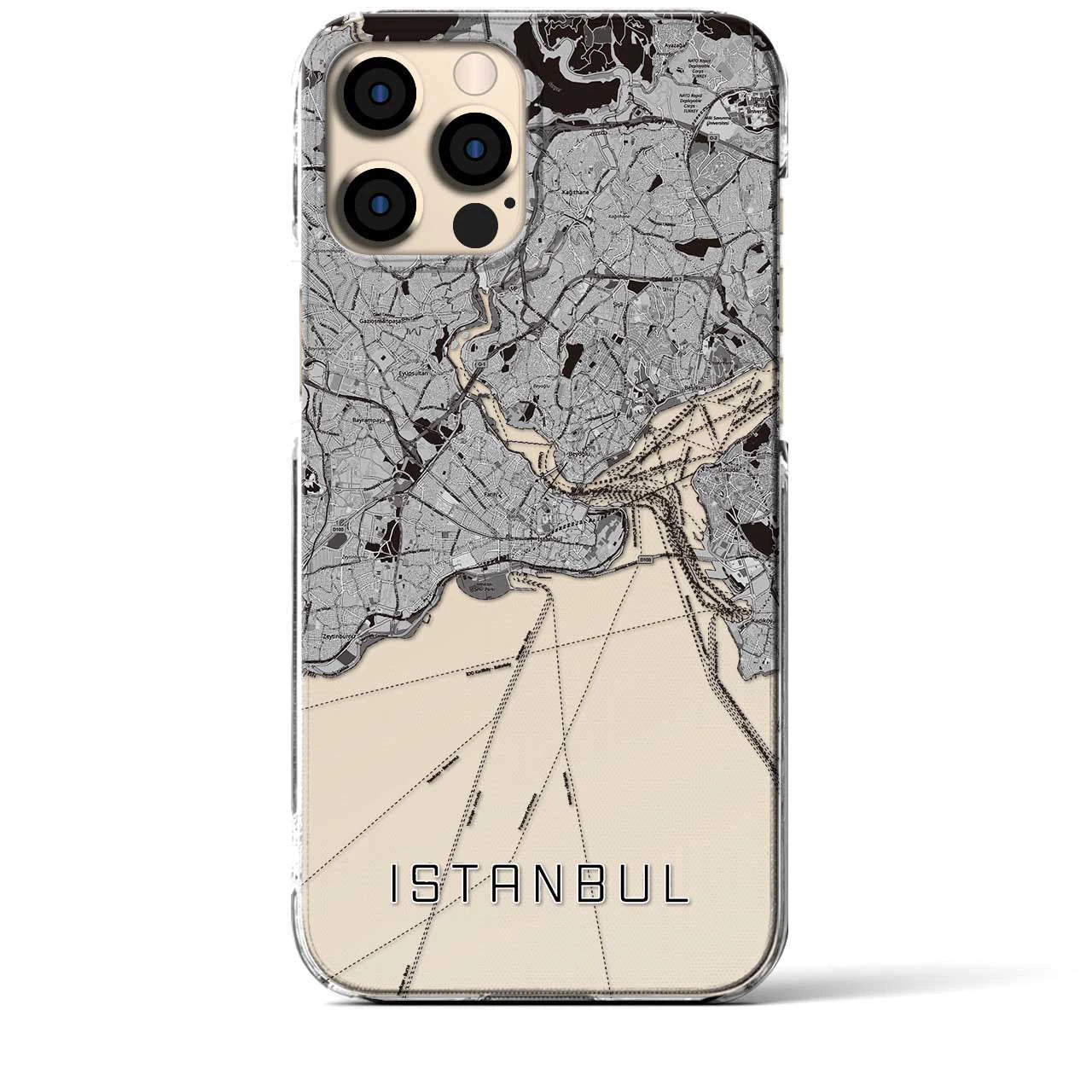 【イスタンブール(トルコ)】地図柄iPhoneケース(クリアタイプ)