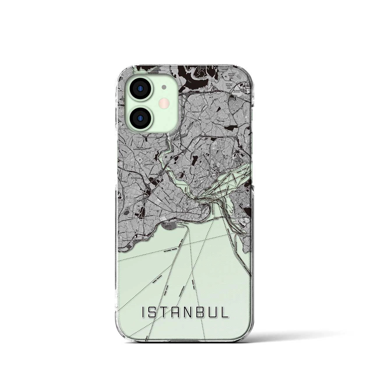 【イスタンブール(トルコ)】地図柄iPhoneケース(クリアタイプ)