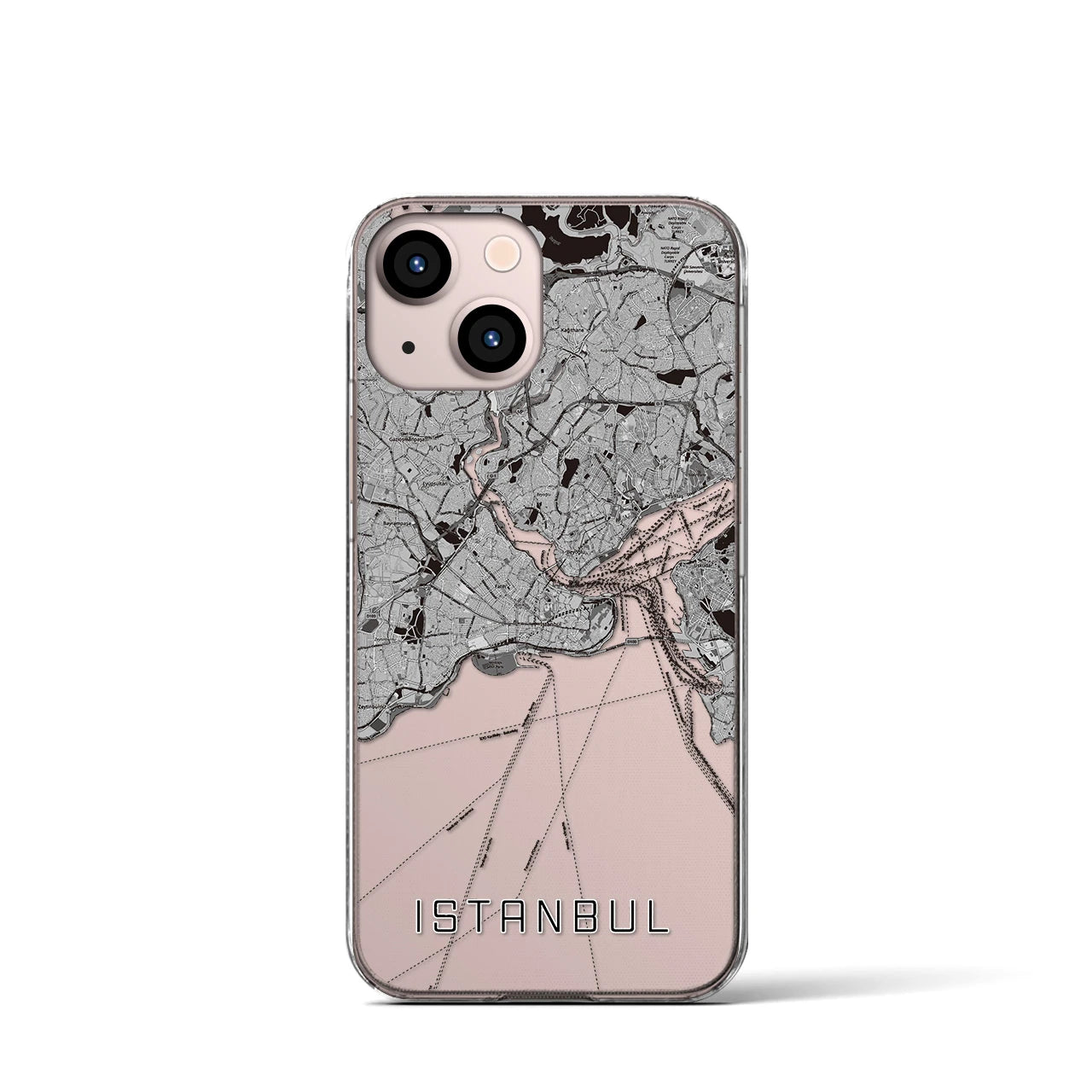 【イスタンブール(トルコ)】地図柄iPhoneケース(クリアタイプ)