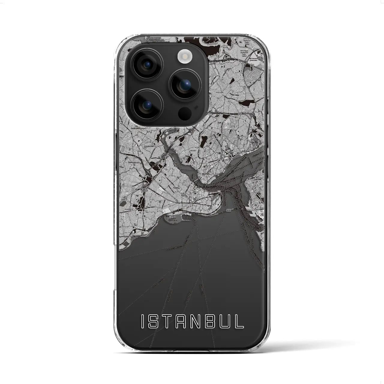 【イスタンブール(トルコ)】地図柄iPhoneケース(クリアタイプ)