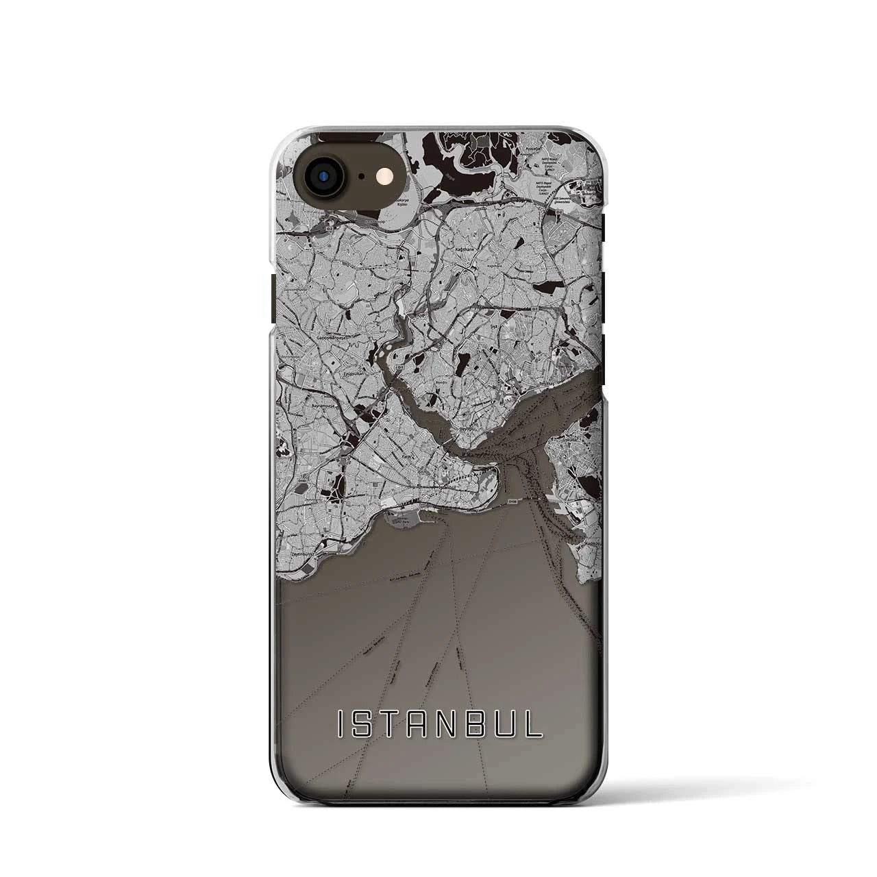 【イスタンブール(トルコ)】地図柄iPhoneケース(クリアタイプ)
