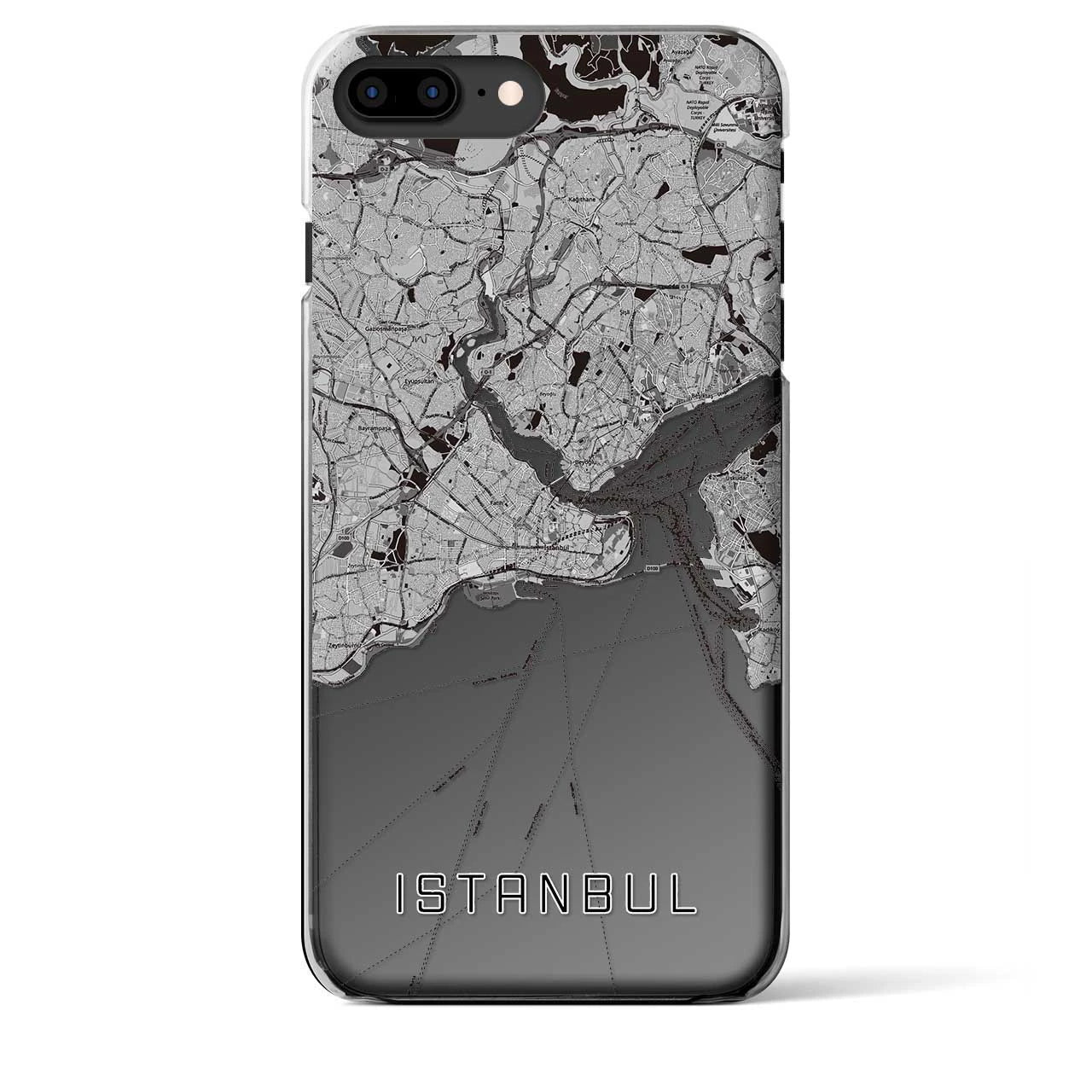 【イスタンブール(トルコ)】地図柄iPhoneケース(クリアタイプ)