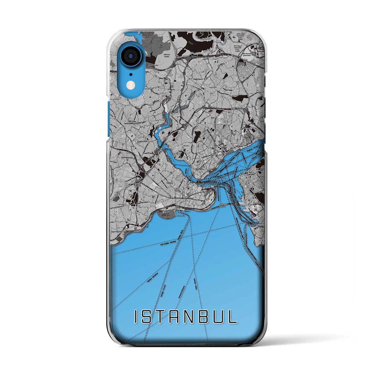 【イスタンブール(トルコ)】地図柄iPhoneケース(クリアタイプ)