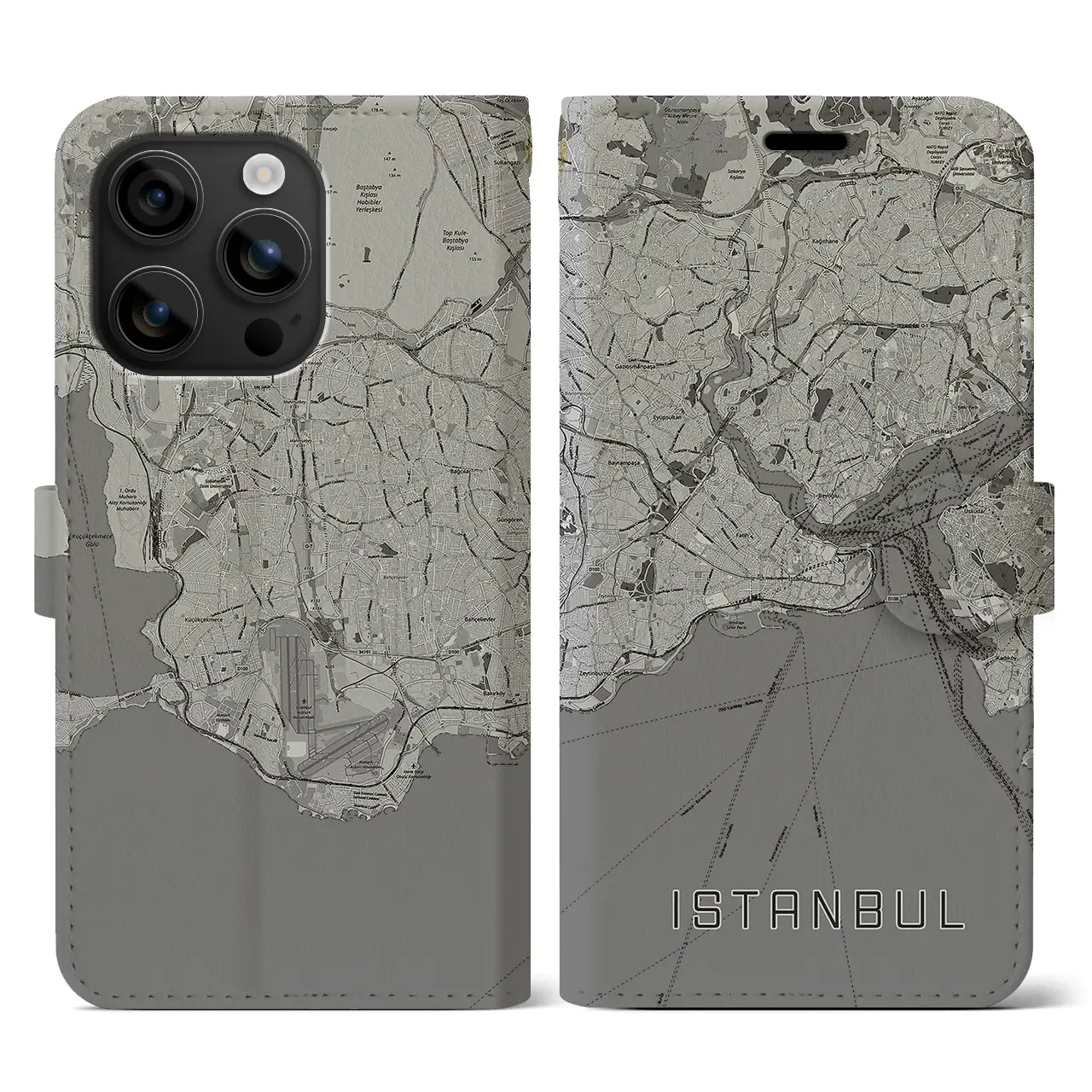 【イスタンブール(トルコ)】地図柄iPhoneケース(手帳タイプ)